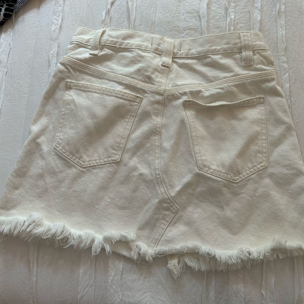 Cream We The Free, Free People Denim Skirt Size 28 - Picture 3 of 3
